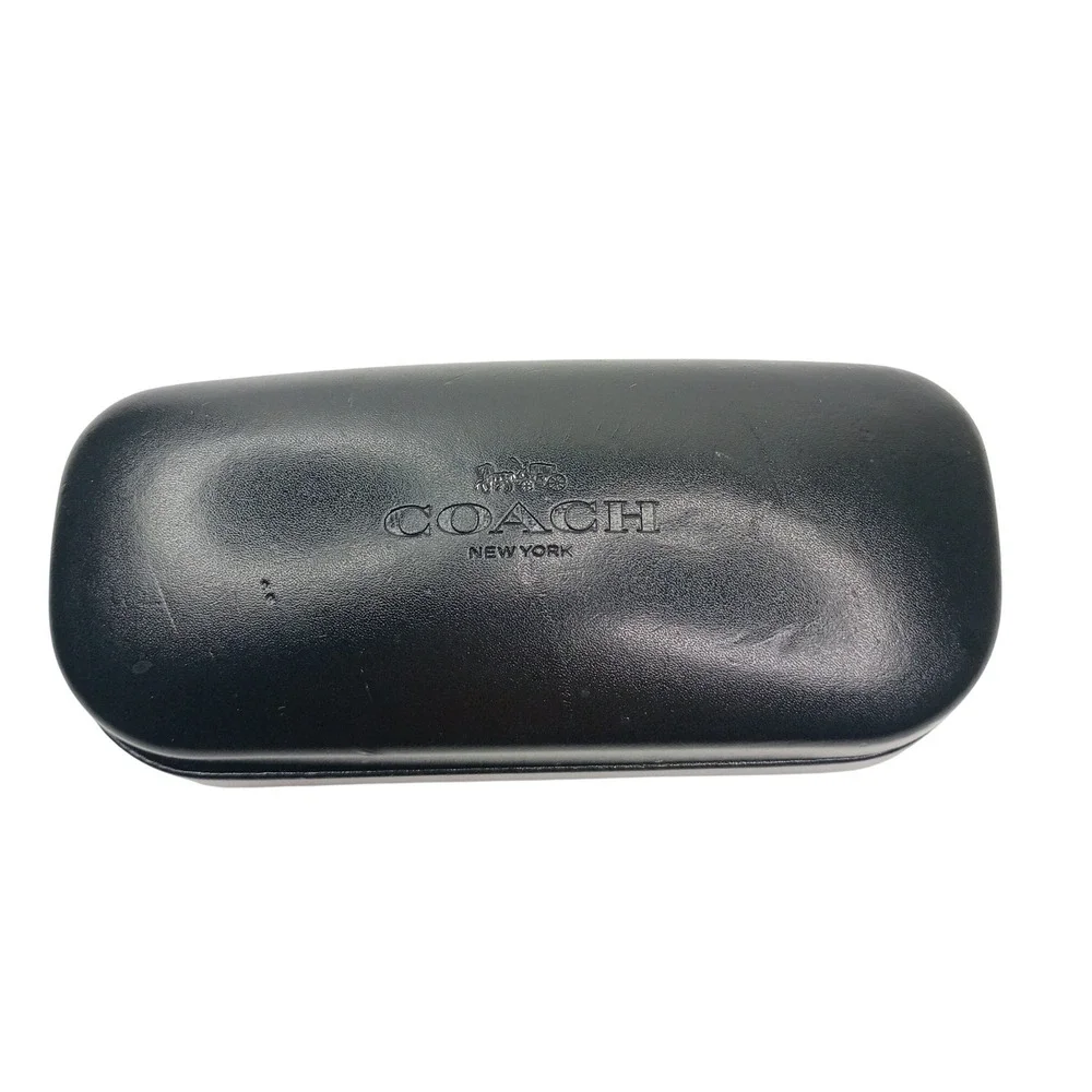 Coach Black Hard Eyeglass Clamshell Sunglasses Protector Logo‎ Gold CASE ONLY